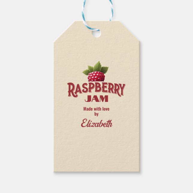 Raspberry Sylt Presentetikett (Framsidan)