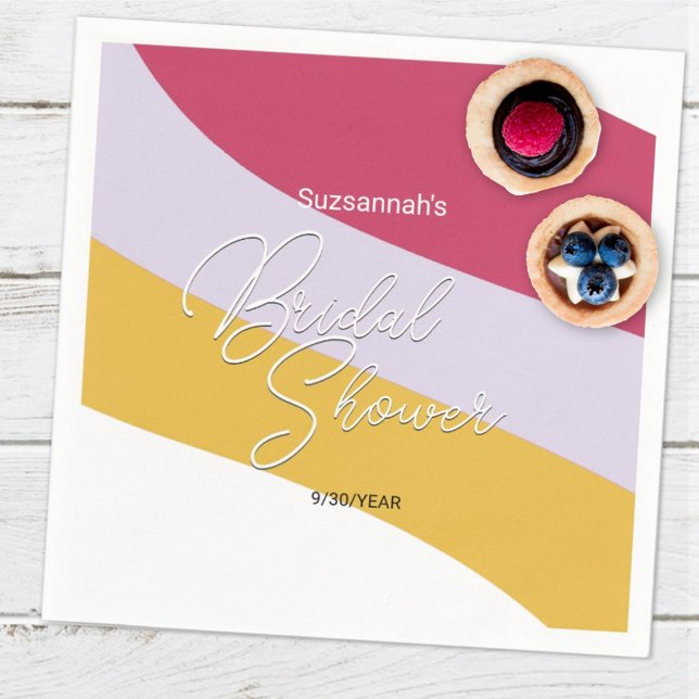 Raspberry Violet Honung Vågrät Streams Pappersservett (Skapare uppladdad)