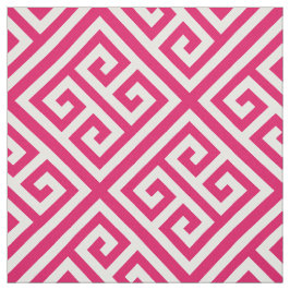Raspberry White Med Grekiska Nyckel Diag T Mönster Tyg