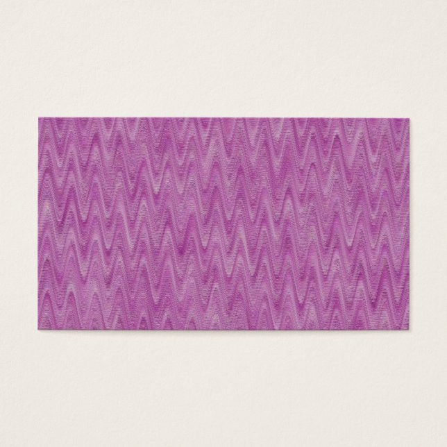 Raspberry Zigzag - Rosa Abstrakt Mönster Visitkort (Framsidan)