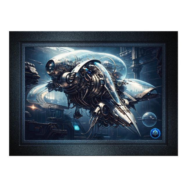 Raspian Dynamorph Drone AI Art by Xzendor7 Fototryck (Framsidan)