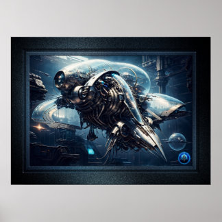 Raspian Dynamorph Drone AI Art by Xzendor7 Poster