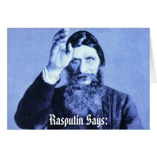 Rasputin säger: hälsningskort (Framsidan Horizontal)