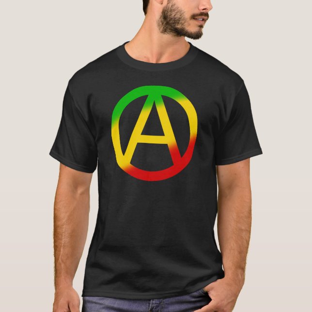 Rasta anarkisymbol tee shirt (Framsida)