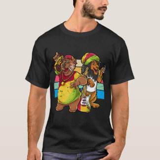 Rasta Bear och Lejon  T Shirt