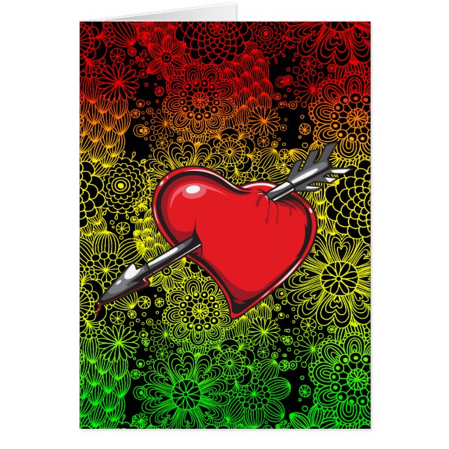 Rasta blomma hälsningskort (Framsidan)