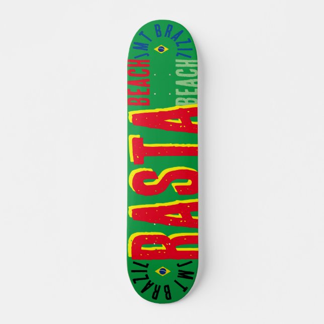 RASTA Brasil 7 3/4" Skateboard Deck (Framsida)