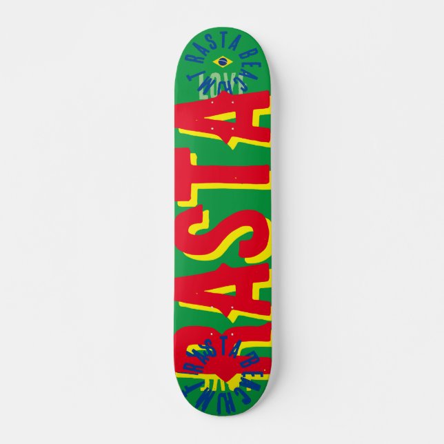 RASTA BRAZIL 7 3/4" Skateboard Deck (Framsida)