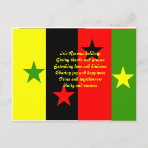 rasta christmas postcards-irie rasmas helg vykort