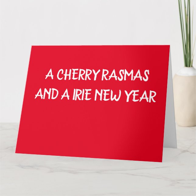 rasta christmas postcards-irie rasmas kort (Framsida)