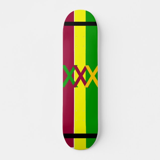 Rasta däck skateboard bräda 21,5 cm (Framsida)