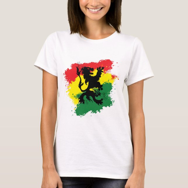 Rasta dam tshirt: Lejont av Judah Tee Shirt (Framsida)