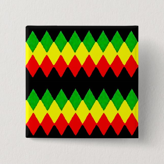 Rasta diamanter. Rött guld och grönt. Jah Knapp (Framsida)