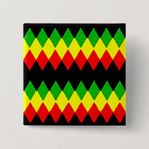 Rasta diamanter. Rött guld och grönt. Jah Knapp