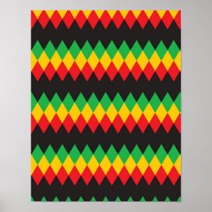 Rasta diamantmönster poster