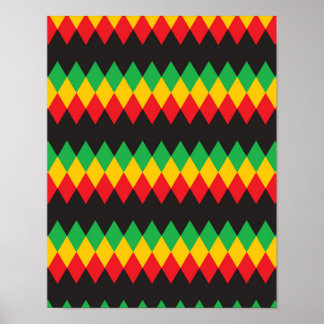 Rasta Diamond Mönster Poster