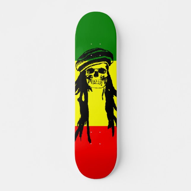Rasta döskalle skateboard (Framsida)