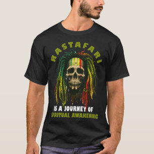 Rasta Dreadlocks Skull Eetiopian Flagga Reggae Ras T Shirt
