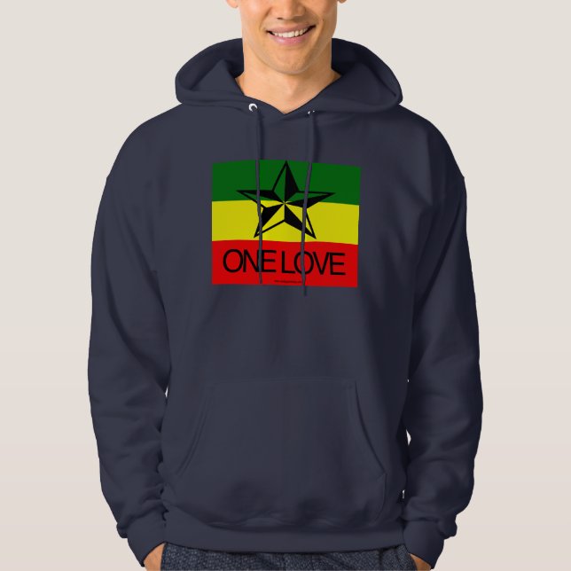 Rasta en kärlektröjaHoodie Hoodie (Framsida)
