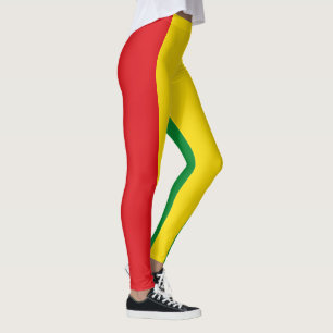 Rasta Etiopien Rastafarisk Flagga Leggings