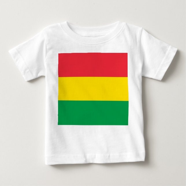 Rasta Färg Grönt Gult Red Flagga Rand Mönster T-shirt (Framsida)