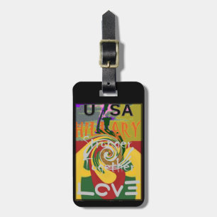 Rasta Färg Red Golden Grönt Hillary Art Print Bagagebricka