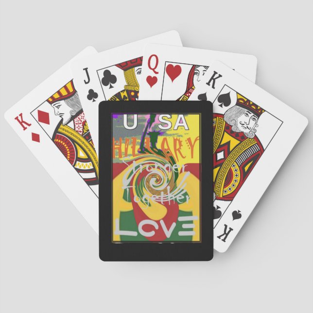 Rasta Färg Red Golden Grönt Hillary Art Print Casinokort (Baksidan)