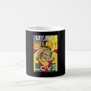 Rasta Färg Red Golden Grönt Hillary Art Print Kaffemugg