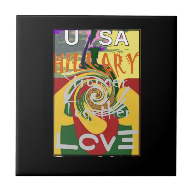 Rasta Färg Red Golden Grönt Hillary Art Print Kakelplatta (Framsidan)