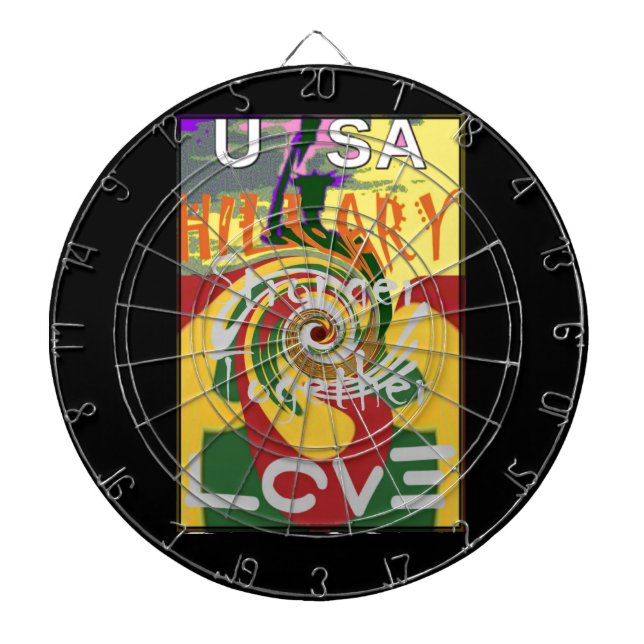 Rasta Färg Red Golden Grönt Hillary Art Print Piltavla (Framsidan)