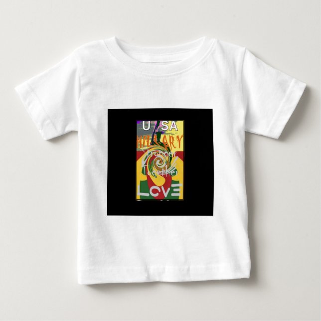 Rasta Färg Red Golden Grönt Hillary Art Print Tee (Framsida)