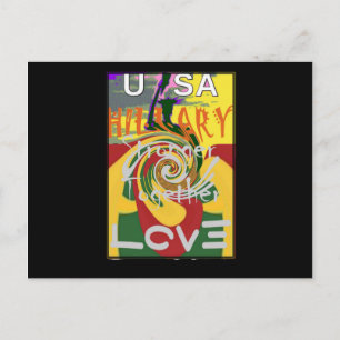 Rasta Färg Red Golden Grönt Hillary Art Print Vykort