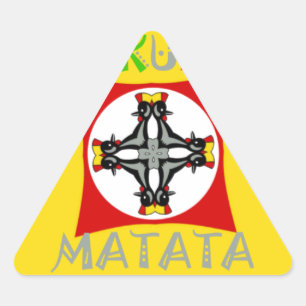 Rasta Färg Red Golden Grönt Triangelformat Klistermärke