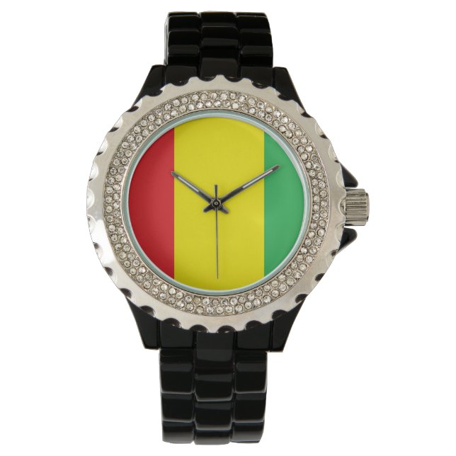 Rasta Färg Wrist Watch Armbandsur (Framsida)
