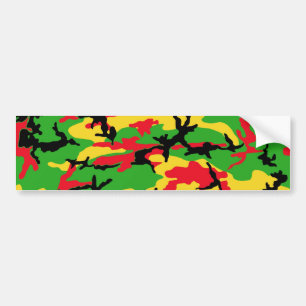 Rasta färgadkamouflage bildekal