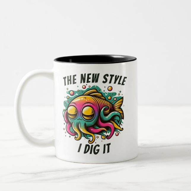 Rasta fisk "New stile I dig it" Mugg (Vänster)
