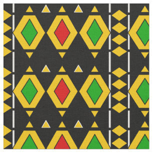 Rasta Flagga Färgad African Geometric Mönster Tyg