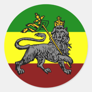 Rasta Flagga Runt Klistermärke