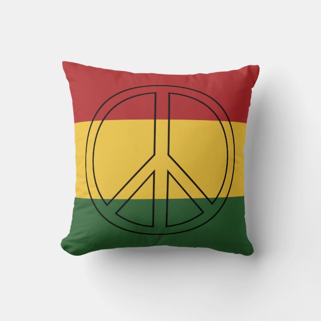 Rasta flaggafärger kudde (Framsida)