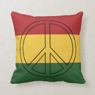 Rasta flaggafärger kudde