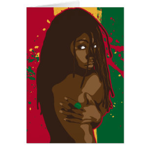 Rasta flicka hälsningskort