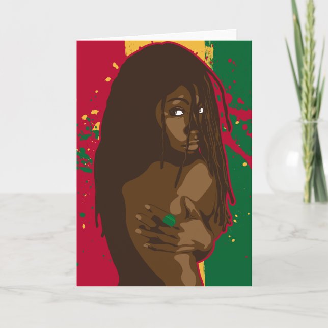 Rasta flicka kort (Framsida)