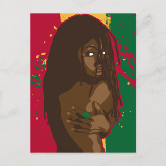 Rasta flicka vykort