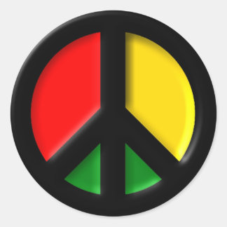 Rasta förbjöd bomben CND fredssymbol Runt Klistermärke