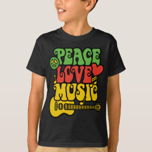 Rasta fredkärlek och musik t shirt