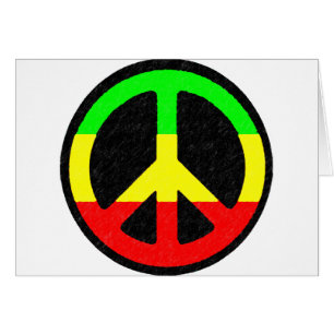 Rasta fredstecken hälsningskort
