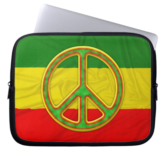 Rasta fredsymbol laptop fodral (Framsidan)