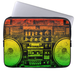 Rasta ghettoblaster laptop sleeve