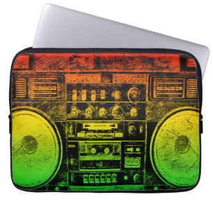 Rasta ghettoblaster laptop sleeve
