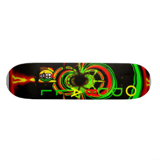 Rasta glöd mini skateboard bräda 18,5 cm